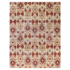 Traditional Floral Wool Hand Knotted Beige Area Rug 8' 0" x 10' 2"