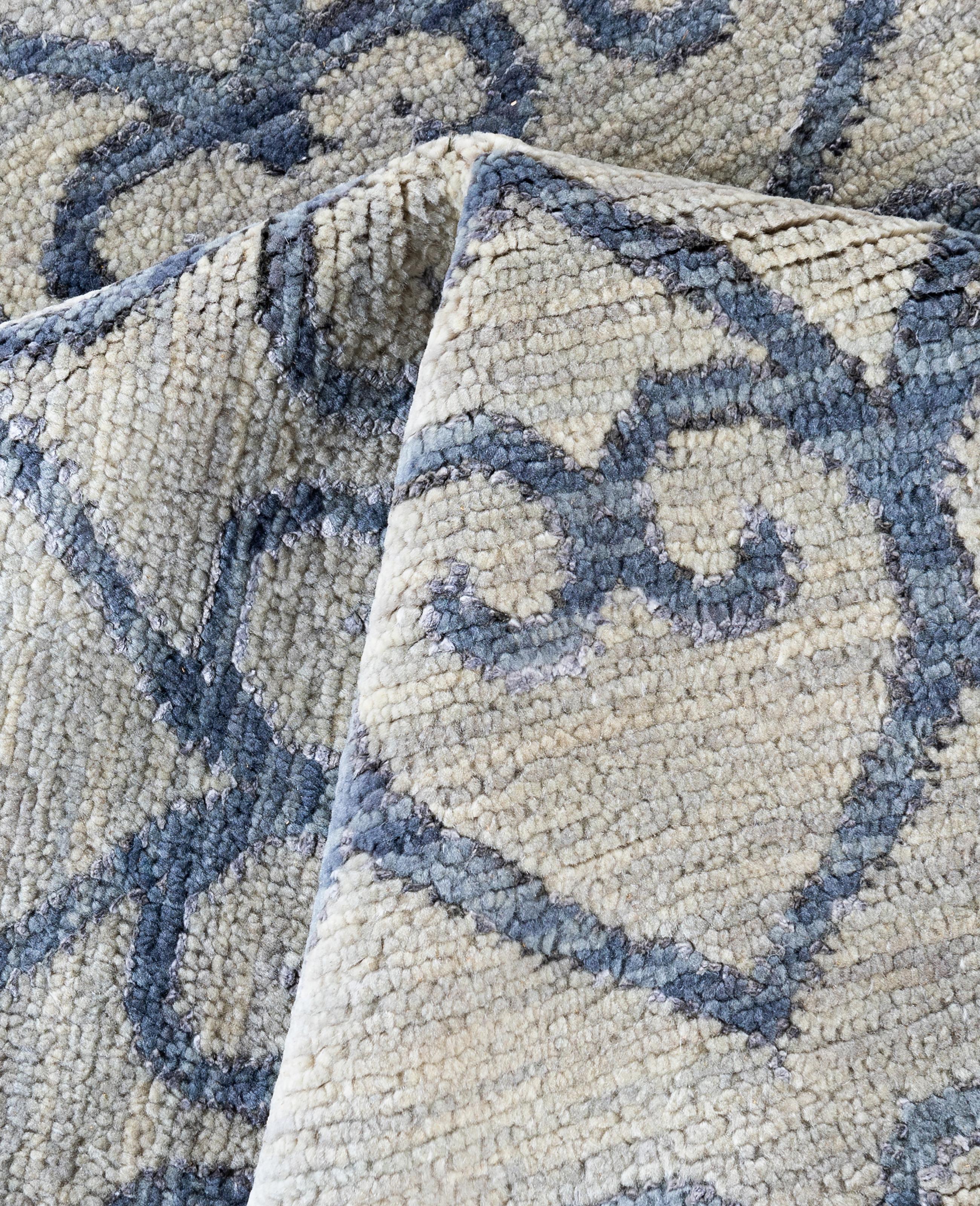 Traditional Floral Wool Hand Knotted Beige Area Rug 9' 2