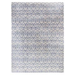 Alfombra Tradicional Floral de Lana Anudada a Mano Beige 9' 2" x 12' 3