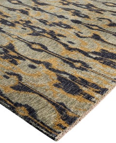 Traditional Floral Wool Hand Knotted Black Area Rug 8' 3" x 9' 10"