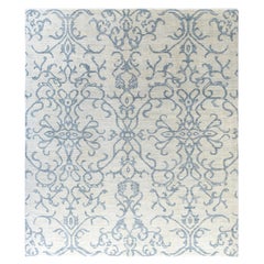 Traditional Floral Wool Hand Knotted Gray Area Rug 8
 3" x 9
 6"