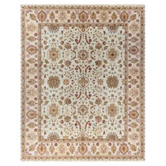 Alfombra Tradicional Floral de Lana Anudada a Mano Verde 8' 0" x 10' 1