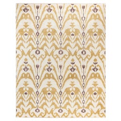 Traditional Floral Wool Hand Knotted Ivory Area Rug 8' 2" x 10' 3"