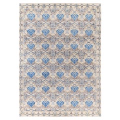 Traditional Floral Wool Hand Knotted Ivory Area Rug 9' 2" x 12' 4"