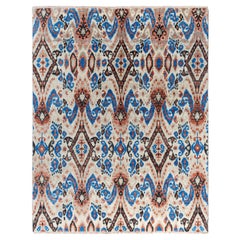 Traditional Floral Wool, Silk Hand Knotted Beige Area Rug 8' 0" x 10' 2"