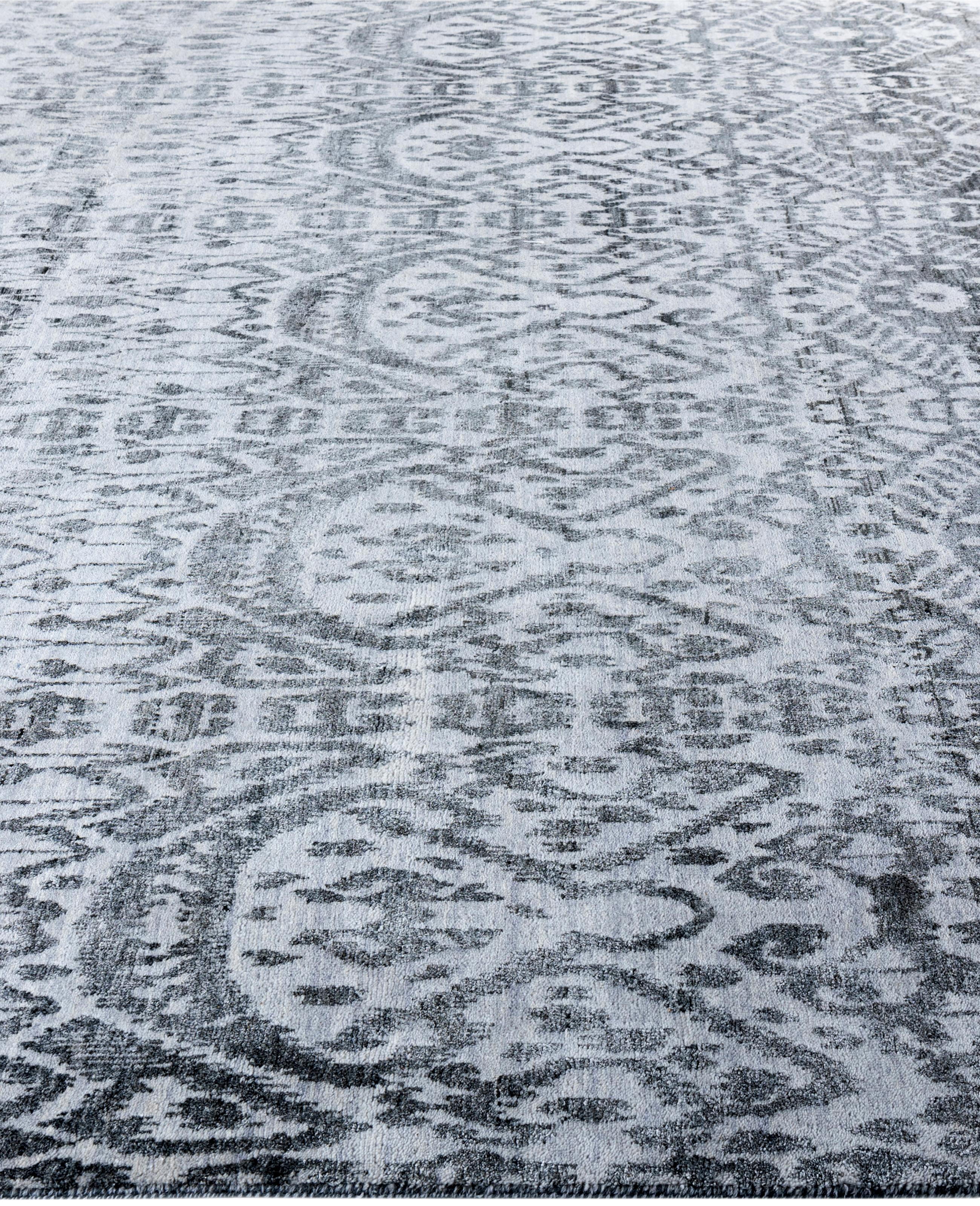 Noué à la main Traditional Floral Wool, Silk Hand Knotted Beige Area Rug 8' 10
