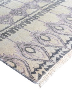 Traditional Floral Wool, Silk Hand Knotted Beige Area Rug 9' 0" x 12' 4"