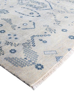 Traditional Floral Wool, Silk Hand Knotted Brown Area Rug 8' 1" x 10' 2"