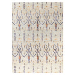 Traditional Floral Wool, Silk Hand Knotted Gray Area Rugs 8' 1" x 9' 10"