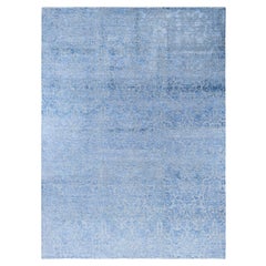 Traditional Floral Wool, Silk Hand Knotted Gray Area Rug 9' 1" x 12' 4"