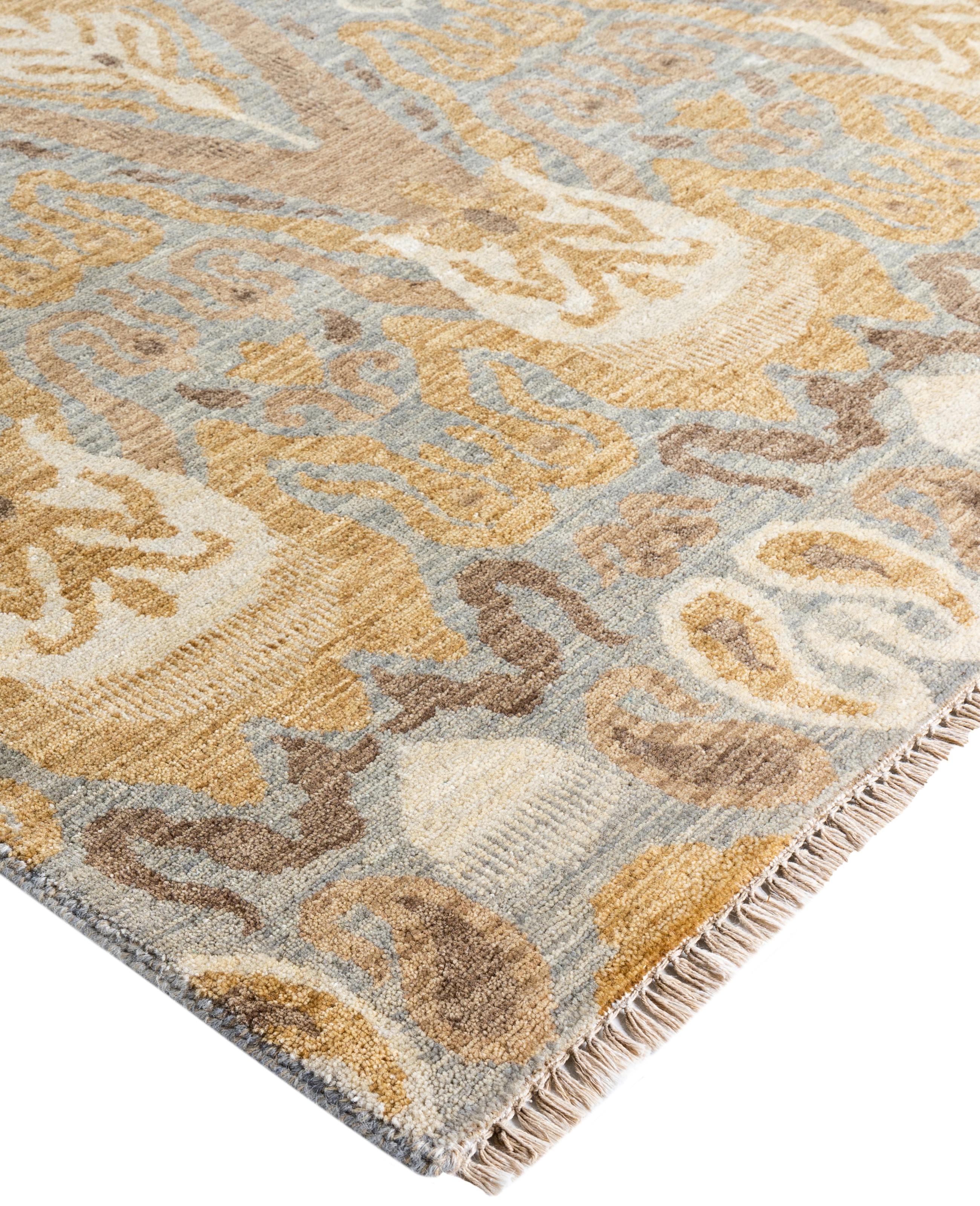 Kazak rugs have been sought after for generations, their unique design aesthetic a captivating combination of tribal history and geographic influence. Intricately hand-knotted from wool, the medallions, allover patterns, and central design reflect