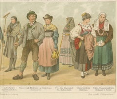 Traditional Folk Costumes from Europe – From Volkstrachten I. c. 1890