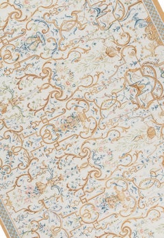 17th Century Traditional French Aubusson Style Flat-Weave Rug