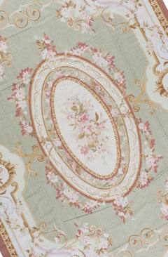 17th Century Traditional French Aubusson Style Flat-Weave Rug