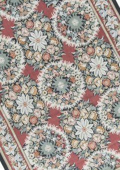 17th Century Traditional French Aubusson Style Flat-Weave Rug