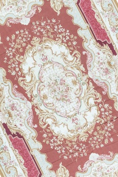 17th Century Traditional French Aubusson Style Flat-Weave Rug