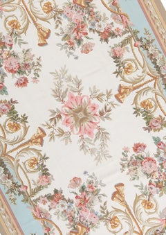 17th Century Traditional French Aubusson Style Flat-Weave Rug