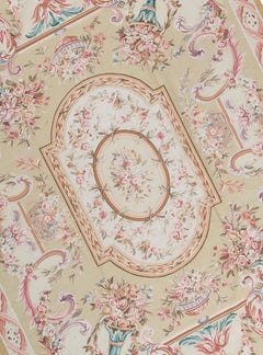 17th Century Traditional French Aubusson Style Flat-Weave Rug