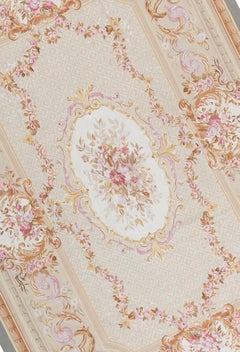 17th Century Traditional French Aubusson Style Flat-Weave Rug