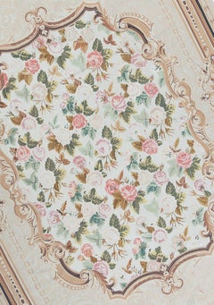 17th Century Traditional French Aubusson Style Flat-Weave Rug