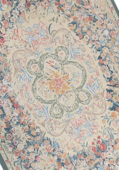 17th Century Traditional French Aubusson Style Flat-Weave Rug