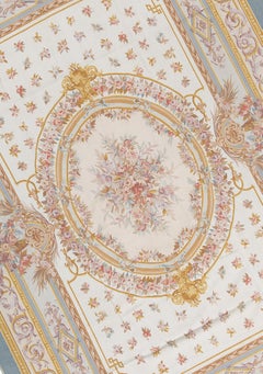17th Century Traditional French Aubusson Style Flat-Weave Rug