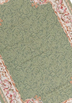 17th Century Traditional French Aubusson Style Flat-Weave Rug