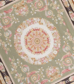 17th Century Traditional French Aubusson Style Flat-Weave Rug