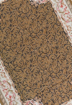 Traditioneller Flachgewebeteppich im französischen Aubusson-Stil aus dem 17. Jahrhundert