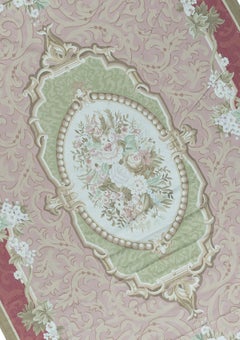 17th Century Traditional French Aubusson Style Flat-Weave Rug