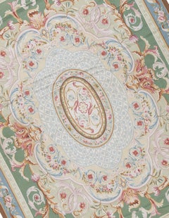 17th Century Traditional French Aubusson Style Flat-Weave Rug