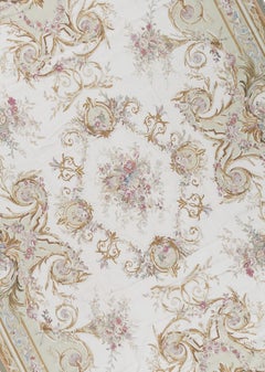 17th Century Traditional French Aubusson Style Flat-Weave Rug