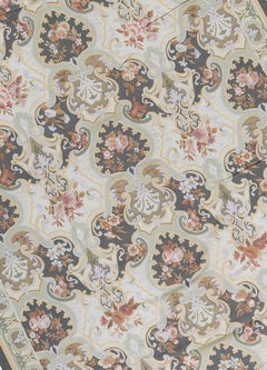 17th Century Traditional French Aubusson Style Flat-Weave Rug