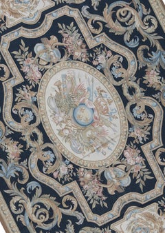 17th Century Traditional French Aubusson Style Flat-Weave Rug