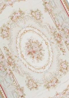17th Century Traditional French Aubusson Style Flat-Weave Rug