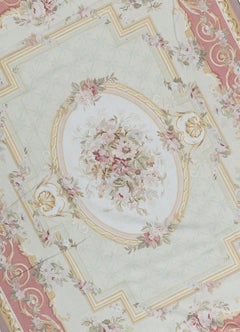 17th Century Traditional French Aubusson Style Flat-Weave Rug