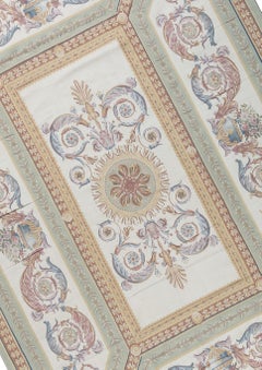17th Century Traditional French Aubusson Style Flat-Weave Rug