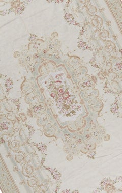 17th Century Traditional French Aubusson Style Flat-Weave Rug