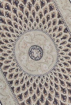 17th Century Traditional French Aubusson Style Flat-Weave Rug