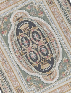 17th Century Traditional French Aubusson Style Flat-Weave Rug