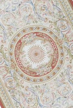 17th Century Traditional French Aubusson Style Flat-Weave Rug