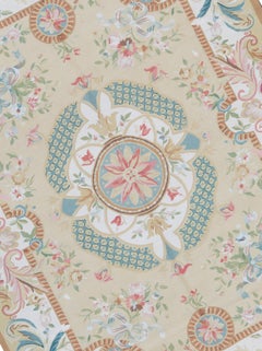 17th Century Traditional French Aubusson Style Flat-Weave Rug