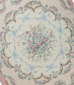 17th Century Traditional French Aubusson Style Flat-Weave Rug