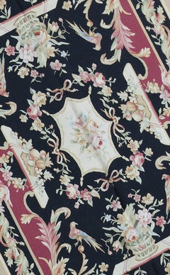 17th Century Traditional French Aubusson Style Flat-Weave Rug