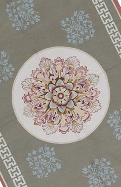 17th Century Traditional French Aubusson Style Flat-Weave Rug