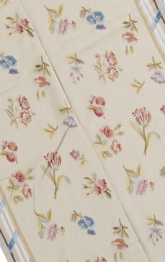 17th Century Traditional French Aubusson Style Flat-Weave Rug