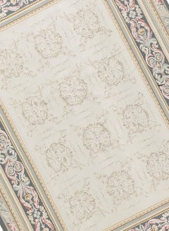 Tappeto tradizionale francese del XVII secolo a trama piatta in stile Aubusson