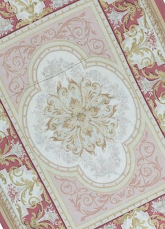 17th Century Traditional French Aubusson Style Flat-Weave Rug