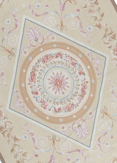 17th Century Traditional French Aubusson Style Flat-Weave Rug