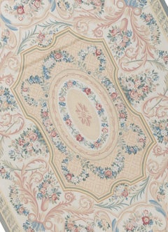 17th Century Traditional French Aubusson Style Flat-Weave Rug